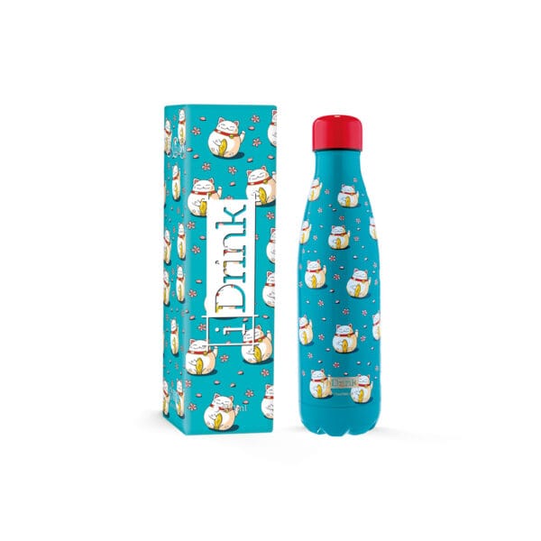 Παγούρι Θερμός i Drink ID0086 Therm Bottle 500ml "Lucky Cat"