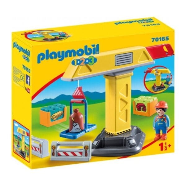 Playmobil Σειρά 1 2 3 Γερανός Κατασκευών