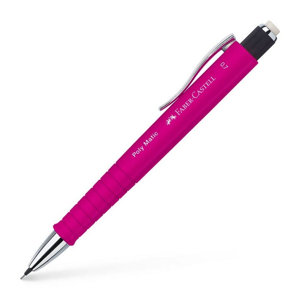 pleximhchanikomolybipolymatic12357 Faber Castell Μηχανικό μολύβι Poly Matic 0.7 Ροζ - Image 1