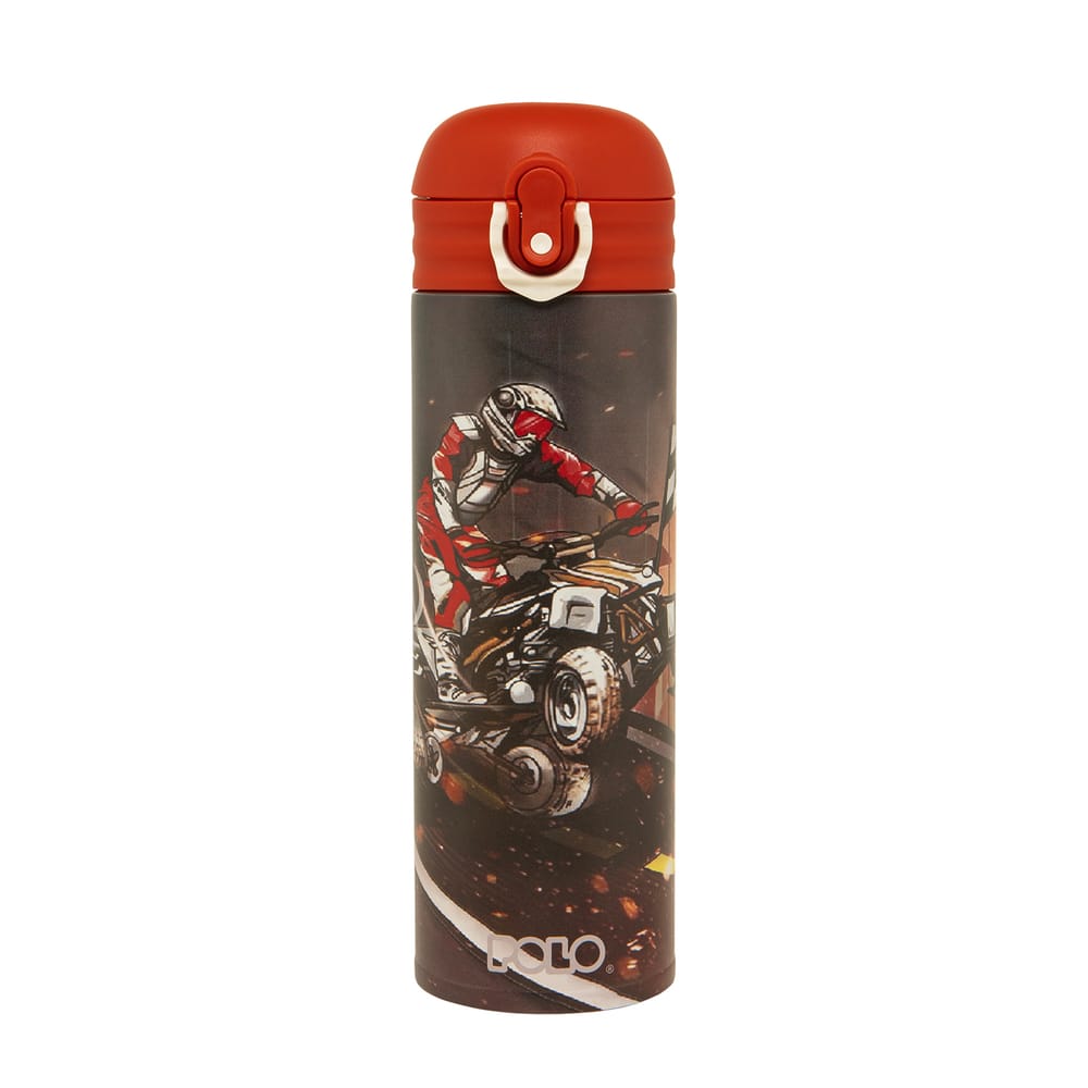 polo-thermos-anokseidwto-me-kalamaki-junior-050l-moto-race20887 Polo Θερμός Ανοξείδωτο Με Καλαμάκι Junior 0,50l "Moto Race" - Image 1