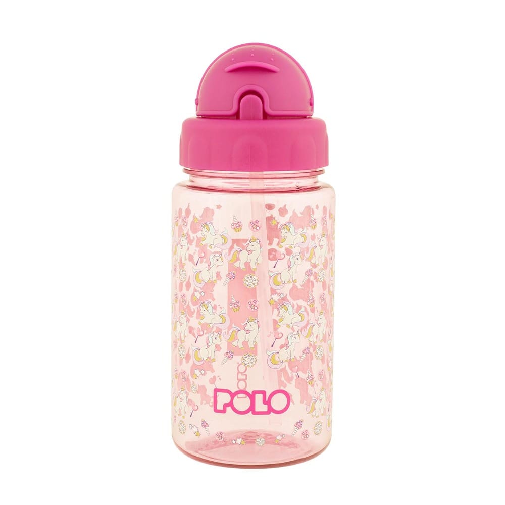 polo-tritan-kids-pagouri-me-kalamaki-450ml-monokeroi20823 Polo Tritan Kid's Παγούρι Με Καλαμάκι 450ml Μονόκεροι - Image 1