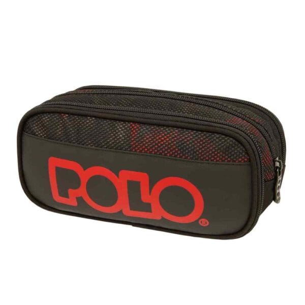 Polo Pencil Case Cryptic (937001-8210)  Μαύρη Κόκκινο Logo