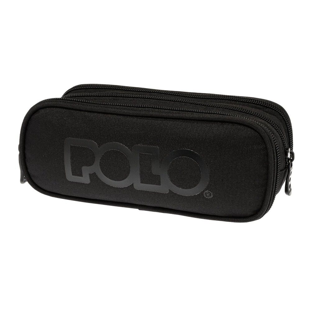 polopencilcasetripleboxmayro11635 Polo Pencil Case Triple Box Μαύρο (937005-2000) - Image 1