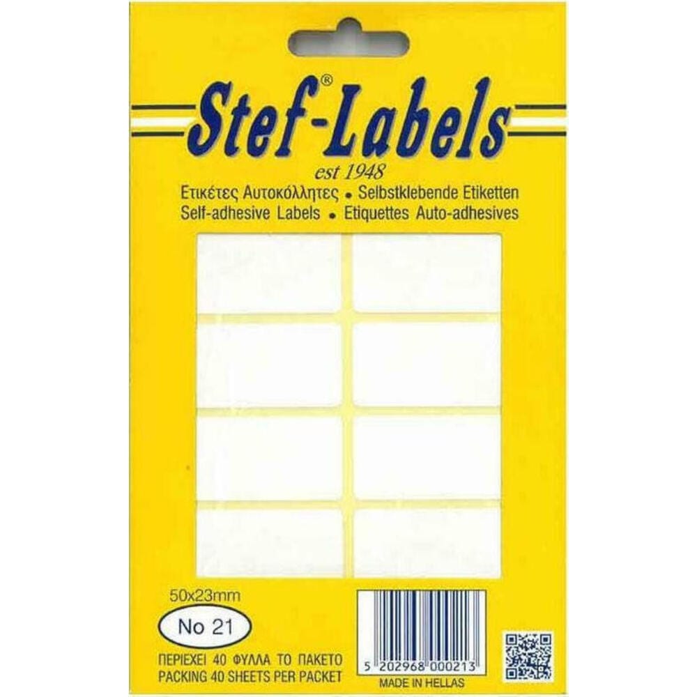 stef-labels-480-aytokollhtes-etiketes-orthogonies-se-leyko-chroma-50x23mm29349 Stef Labels 480 Αυτοκόλλητες Ετικέτες Ορθογώνιες σε Λευκό Χρώμα 50x23mm - Image 1
