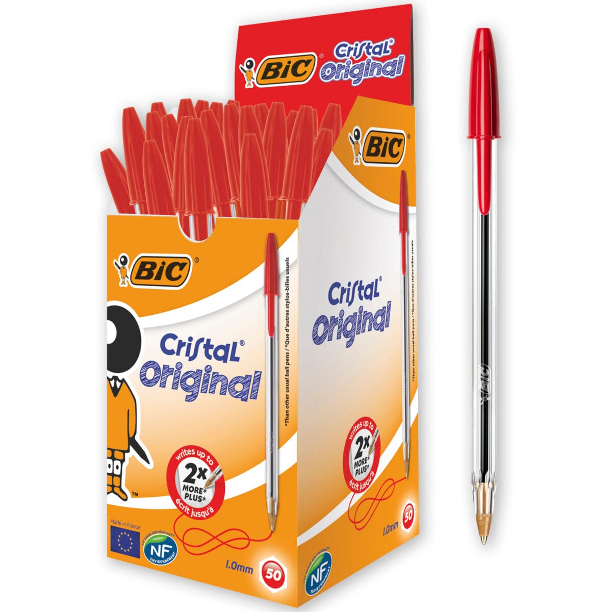 Bic Στυλό Cristal Med 1.0mm Κόκκινο - Image 2