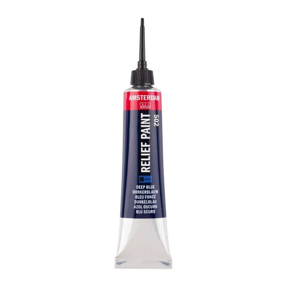 talperigrgyaliou20mlamsdecoreliefdeepblue6002 Talens Περίγραμμα Γυαλιού 20ml Ams Deco Relief Deep Blue - Image 1