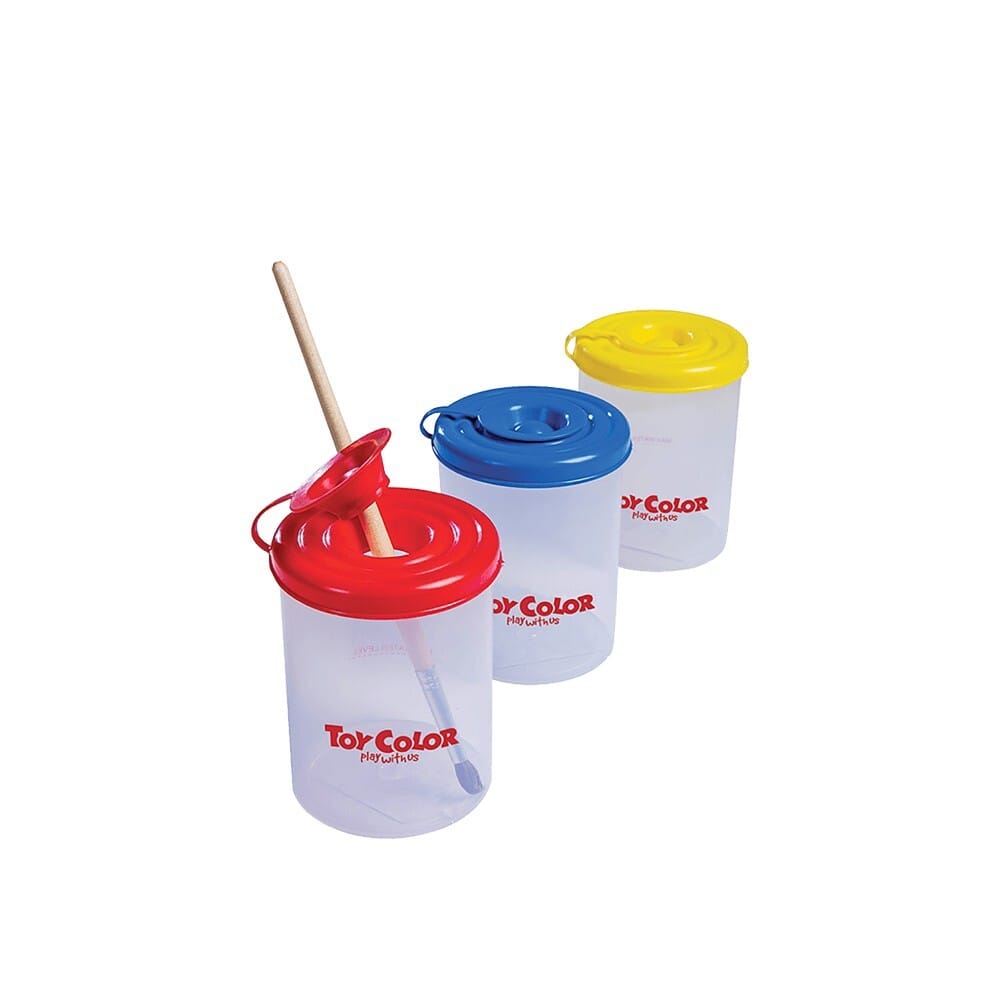toy-color-docheio-gia-chroma-plastiko-me-kapaki29262 Toy Color Δοχείο Χρώματος Με Καπάκι Πλαστικό Primary Ασσορτί - Image 1