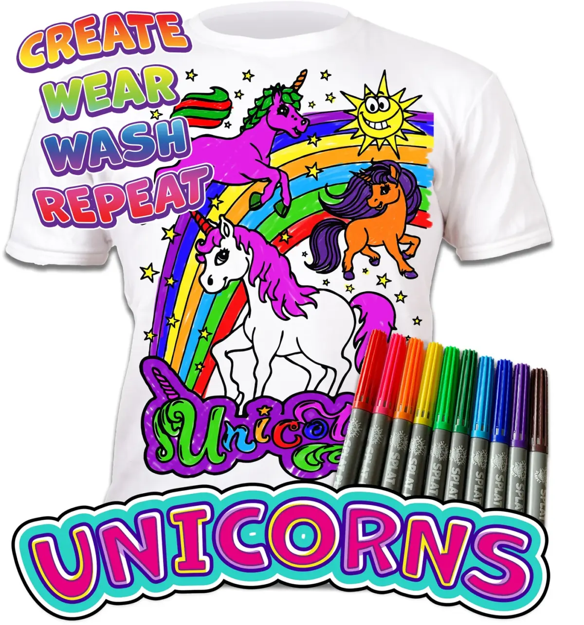 Splat Planet Ζωγραφική Unicorns T-Shirt 5-6 Χρονών - Image 4