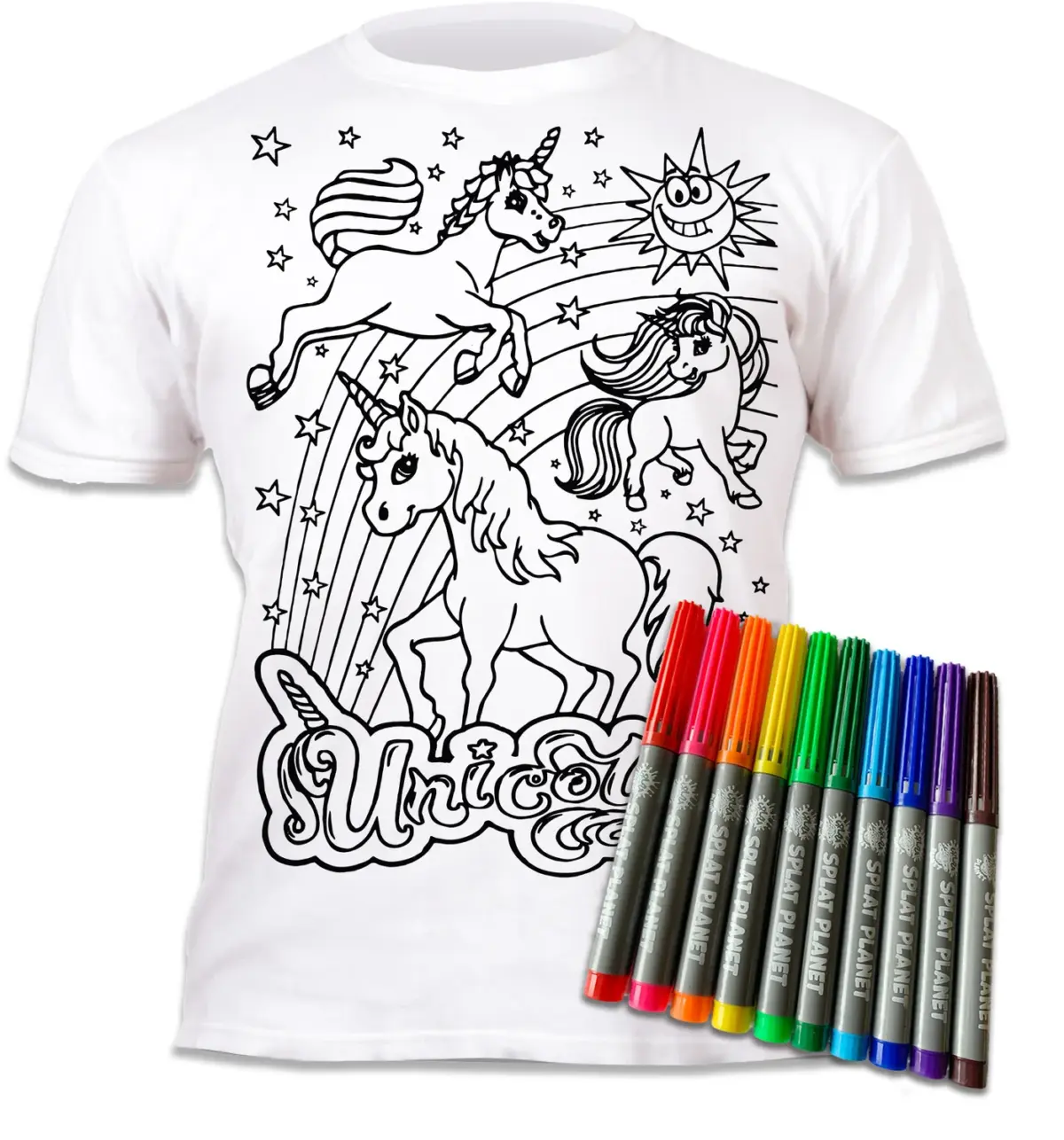 Splat Planet Ζωγραφική Unicorns T-Shirt 5-6 Χρονών - Image 2