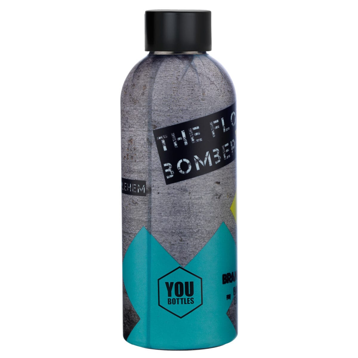 YouBottles Μπουκάλι Θερμός Banksy's – "The Flower Bomber" 500ml - Image 2