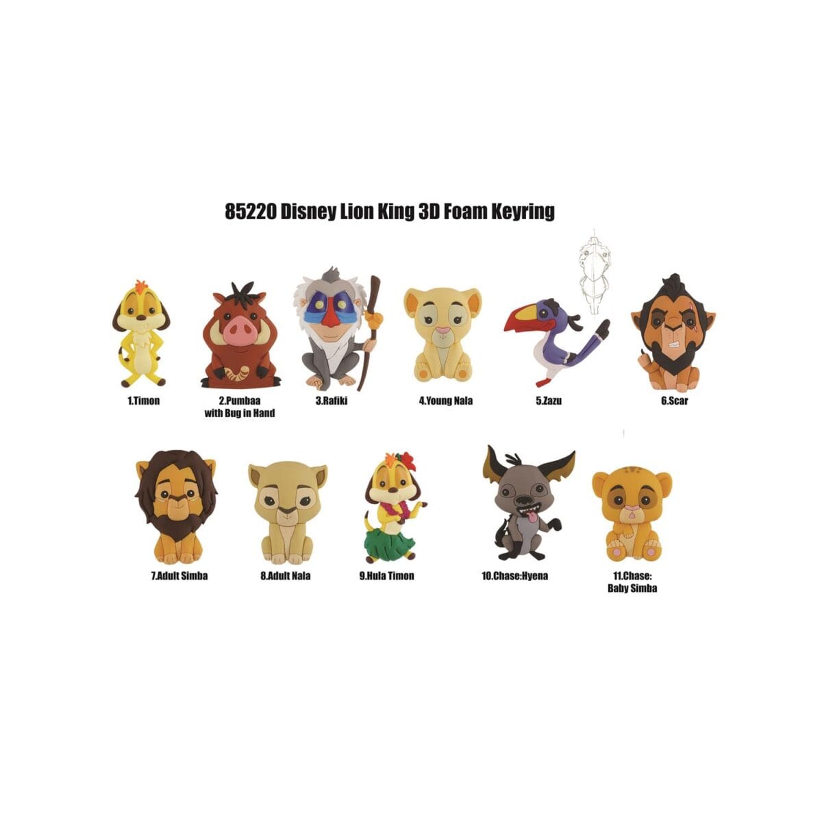 Monogram Disney: The Lion King (Blind Bag/Random) 3D Foam Bag Clips Figures - Image 2