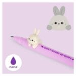 Legami Milano Στυλό Gel 0.5mm Μωβ Bunny - Image 3
