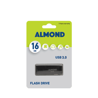 ALMOND FLASH DRIVE USB 3.0 16GB PRIME ΜΑΥΡΟ