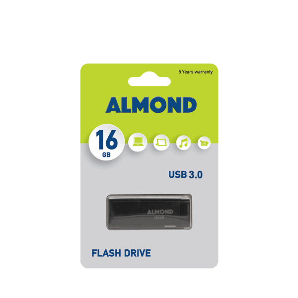 ALMOND FLASH DRIVE USB 3.0 16GB PRIME ΜΑΥΡΟ