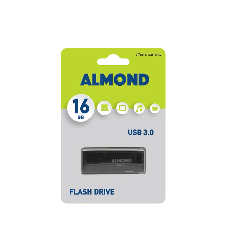 ALMOND FLASH DRIVE USB 3.0 16GB PRIME ΜΑΥΡΟ