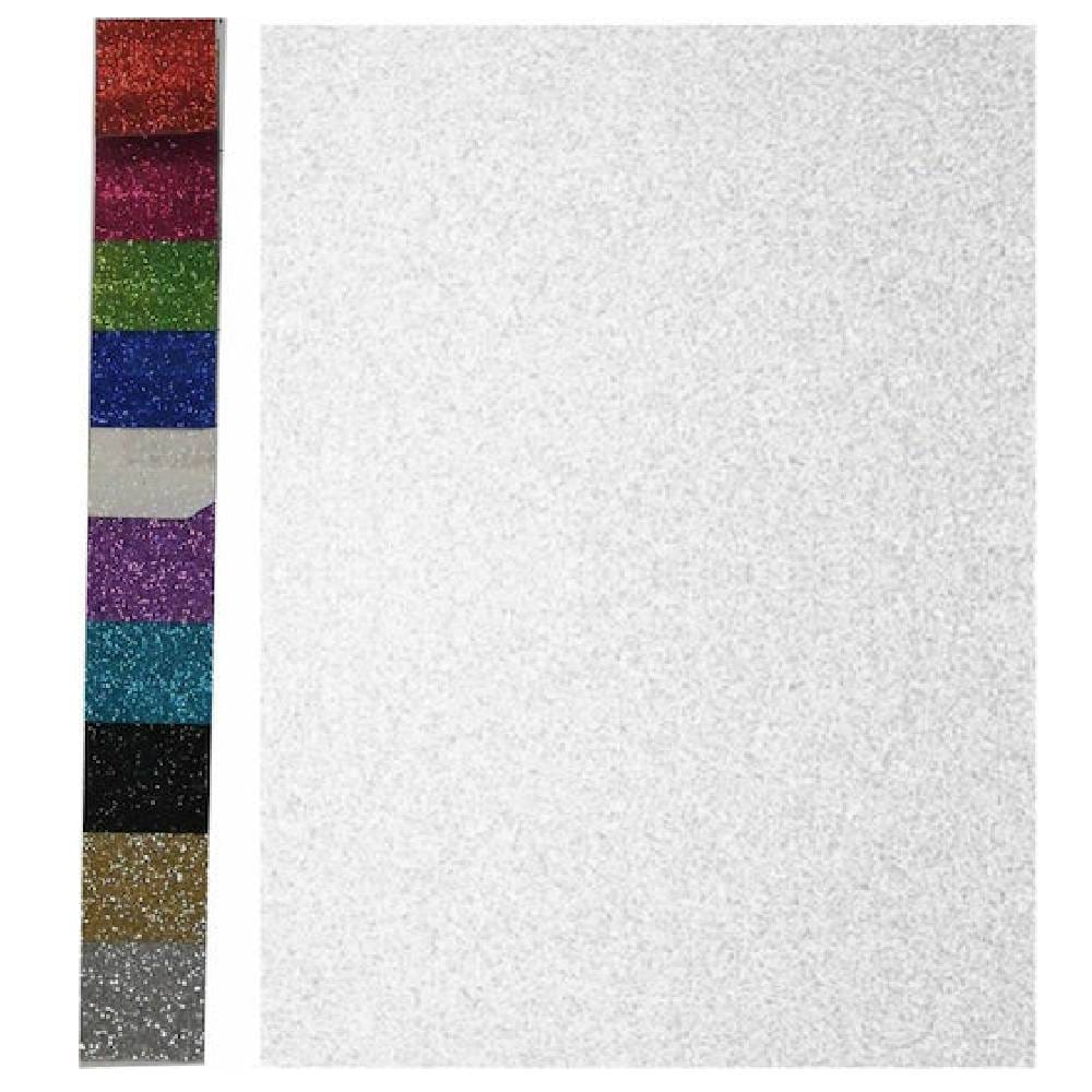 xartoni colorfix gliter lefko Colorfix Χαρτόνι Glitter Colorfix 250grm 50x70εκ. Λευκό - Image 1