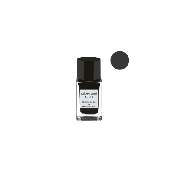 PILOT ΜΕΛΑΝΙ ΠΕΝΑΣ IROSHIZUKU 15ml INK-15N-TAK-E BLACK TAKE-SUMI