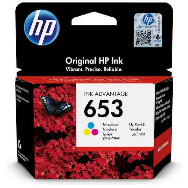 HP 653 Γνήσιο Μελάνι Εκτυπωτή InkJet Πολλαπλό (Color) (3YM74AE)