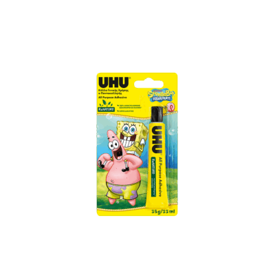 UHU ΚΟΛΛΑ ΡΕΥΣΤΗ BLISTER 33ml ΠΑΝΤΟΚΟΛΛΗΤΗΣ RENATURE BTS BOB SPONG 7008629