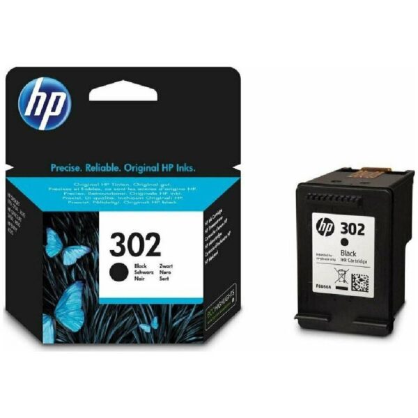 HP 302 Γνήσιο Μελάνι Εκτυπωτή InkJet Μαύρο (F6U66AE)