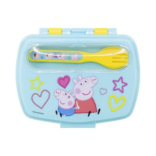 Stor: Peppa Pig Core 2022 - Funny Sandwich Box με κουτάλι-πιρούνι (13909)