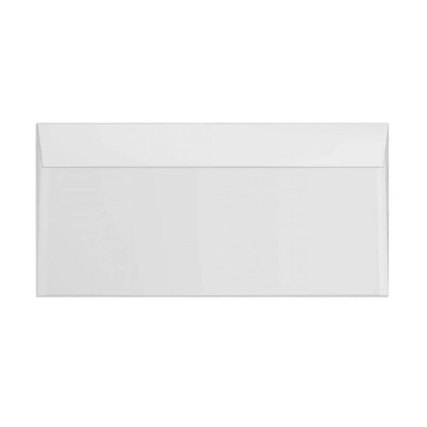 Metron Φάκελος Καρρέ Με Αυτοκόλλητο  11x23cm 90gsm Λευκός (25ΤΜΧ)