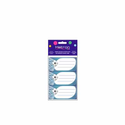METRON KIDS ΕΤΙΚΕΤΑ ΣΧΟΛΙΚΗ ΑΥΤ/ΤΗ BLISTER 3/Φ 3Φ 40x72mm 097696 ΠΟΔΟΣΦΑΙΡΟ