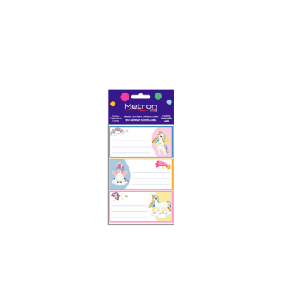 METRON KIDS ΕΤΙΚΕΤΑ ΣΧΟΛΙΚΗ ΑΥΤ/ΤΗ BLISTER 3/Φ 3Φ 40x72mm 097726 ΜΟΝΟΚΕΡΟΣ