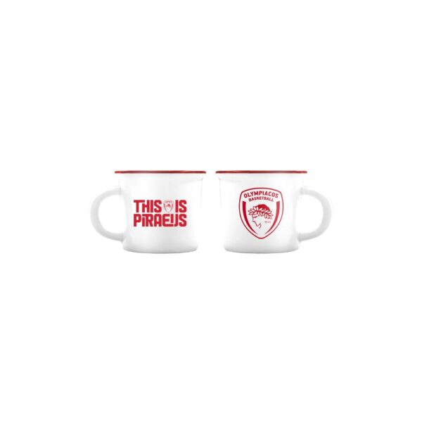 Κούπα espresso - Ολυμπιακός Μπάσκετ 2 / Λευκή - "This Is Piraeus"