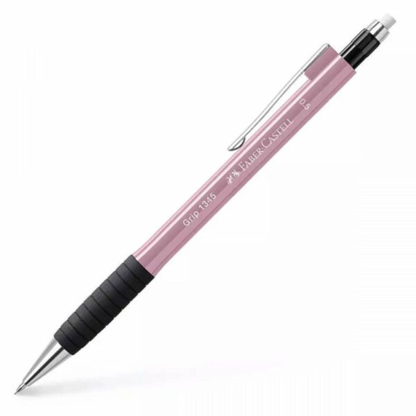 Faber-Castell Μηχανικό Μολύβι Grip 0.5mm με Γόμα Ροζ 1345