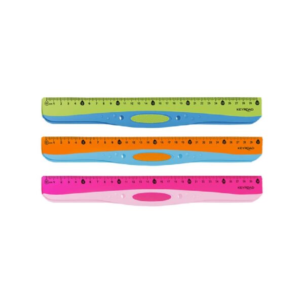 Keyroad Υποδεκάμετρο Πλαστικό 30Cm Soft Touch (Διάφορα Χρώματα)