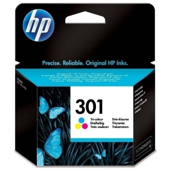 HP 301 Γνήσιο Μελάνι Εκτυπωτή InkJet Πολλαπλό (Color) (CH562EE)