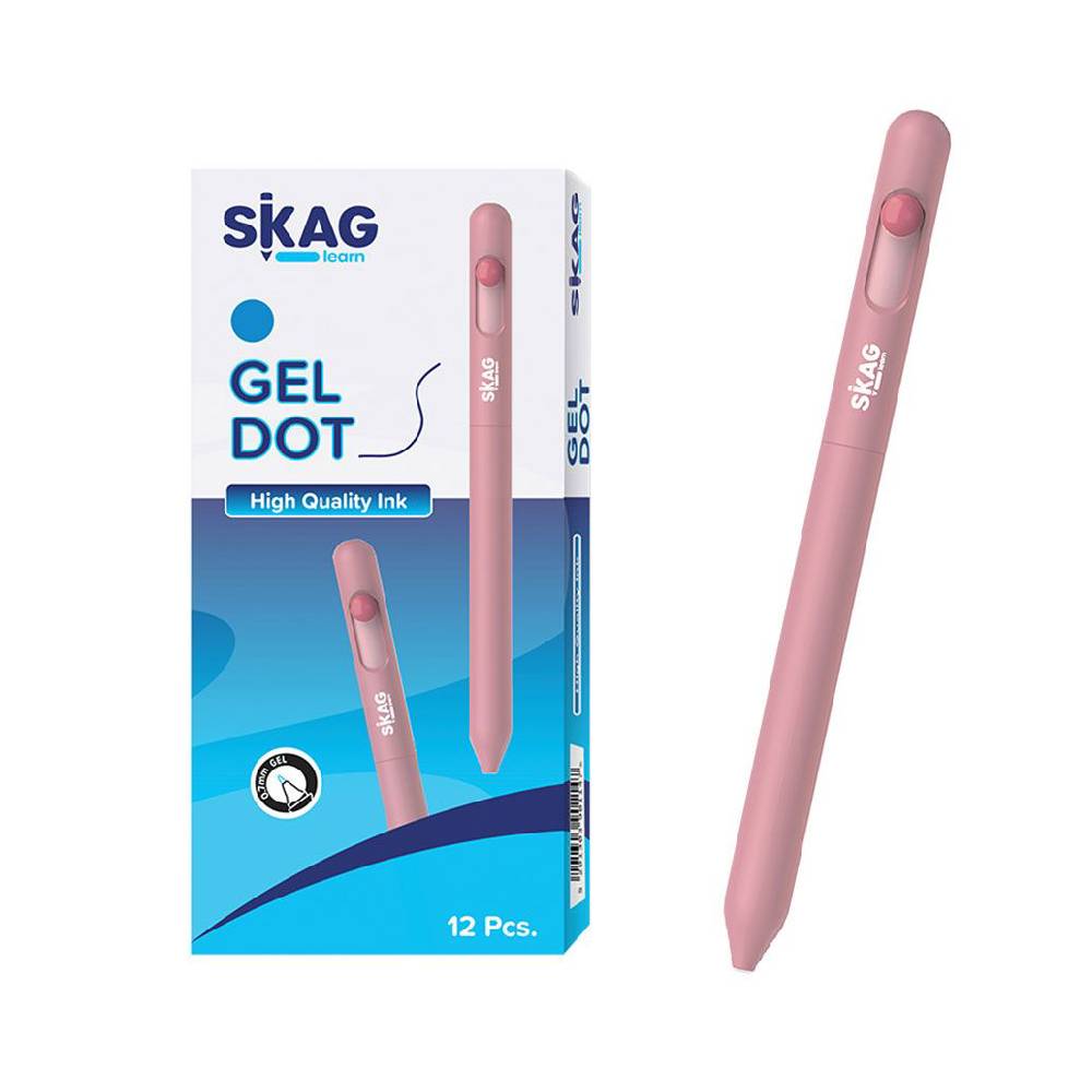 skag stylo gel mple 0,7 Skag Στυλό Gel Dot 0,7mm Μπλέ Μελάνι Ροζ Morandi - Image 1
