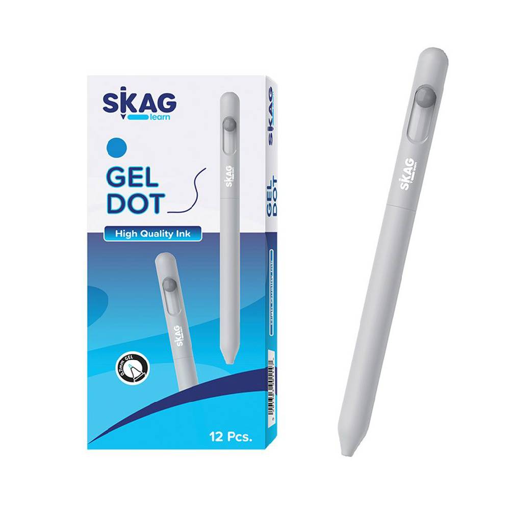 skag stylo gel mple 0,7 Skag Στυλό Gel Dot 0,7mm Μπλέ Μελάνι Γκρί Morandi - Image 1